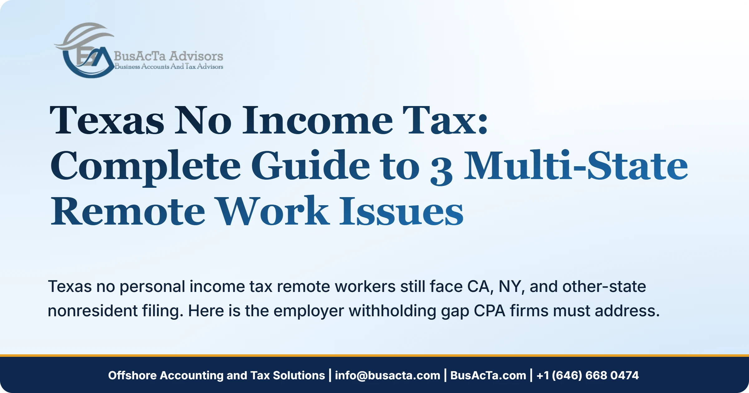 Texas No Income Tax: Complete Guide to 3 Multi-State Remote Work Issues