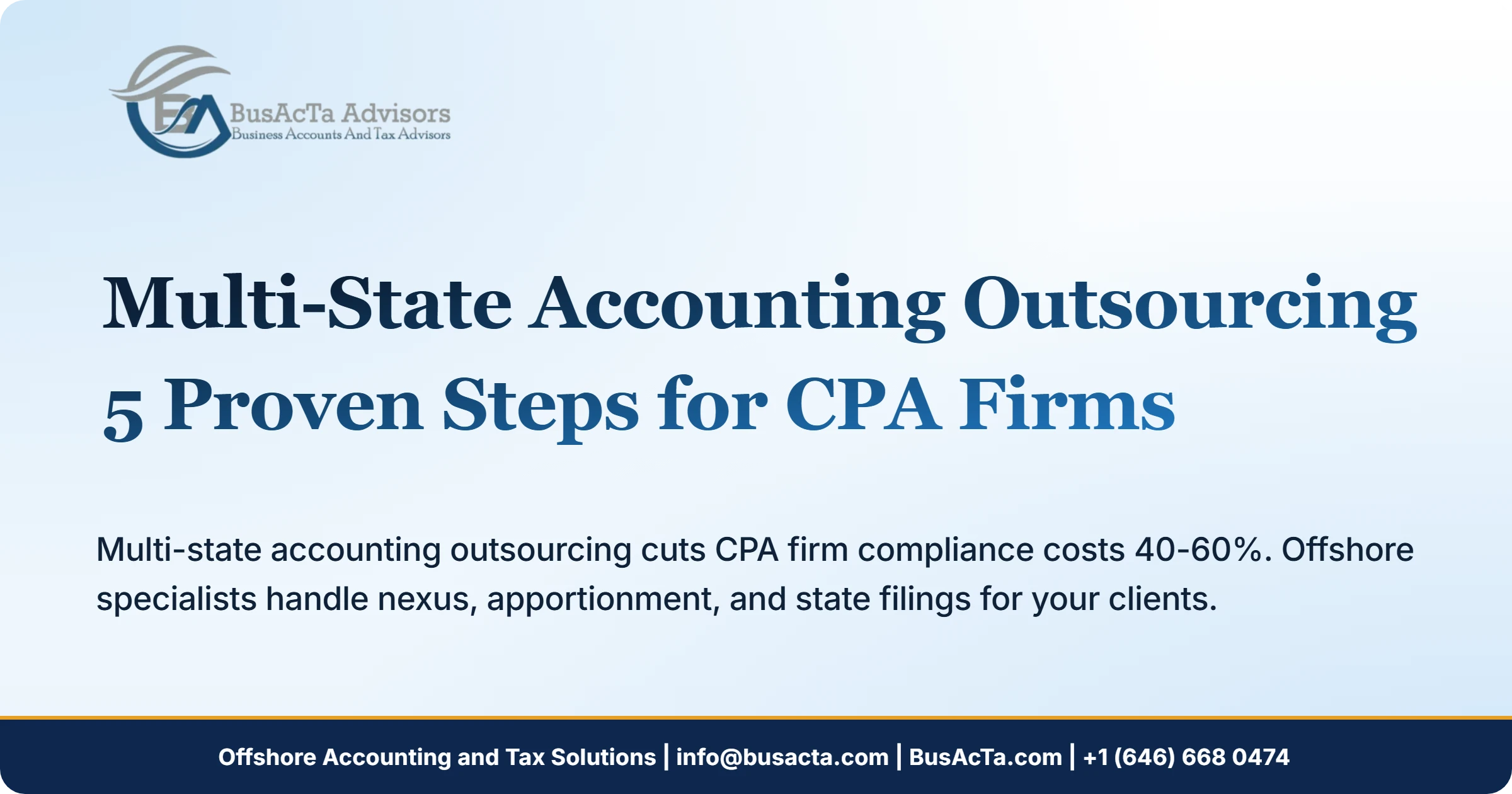 Multi-State Accounting Outsourcing: 5 Proven Steps for CPA Firms