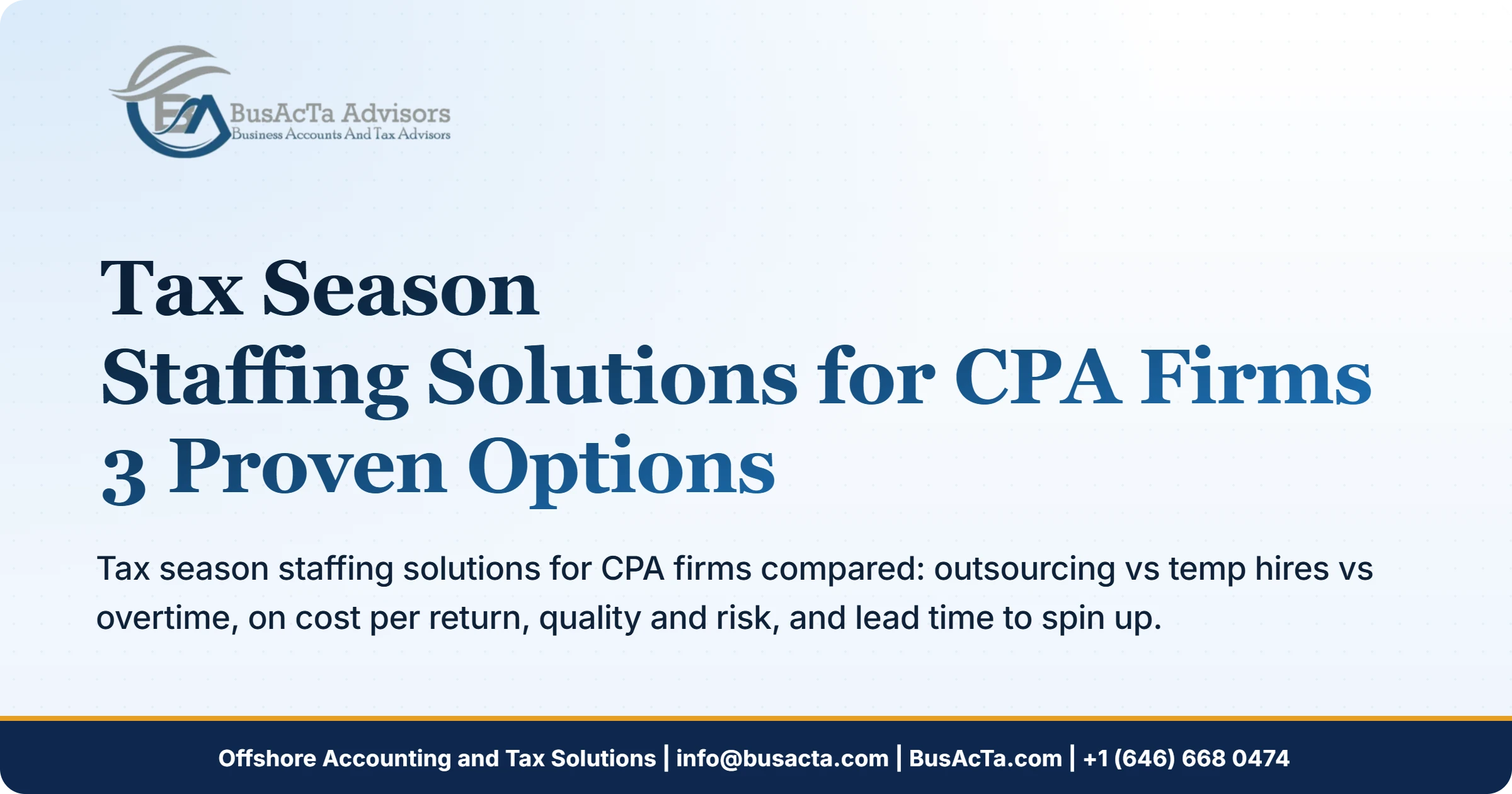 Tax Season Staffing Solutions for CPA Firms: 3 Proven Options
