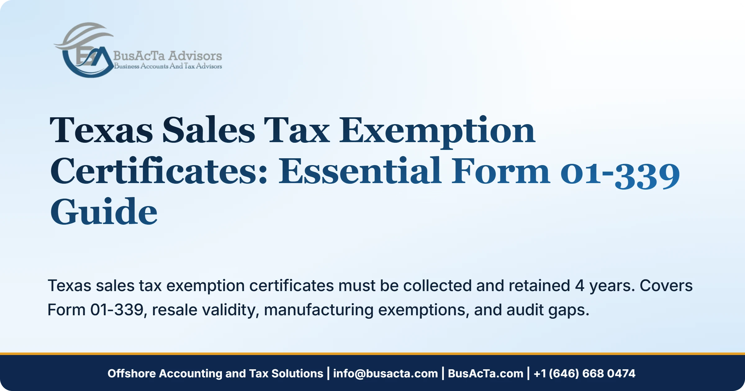 Texas Sales Tax Exemption Certificates: Essential Form 01-339 Guide