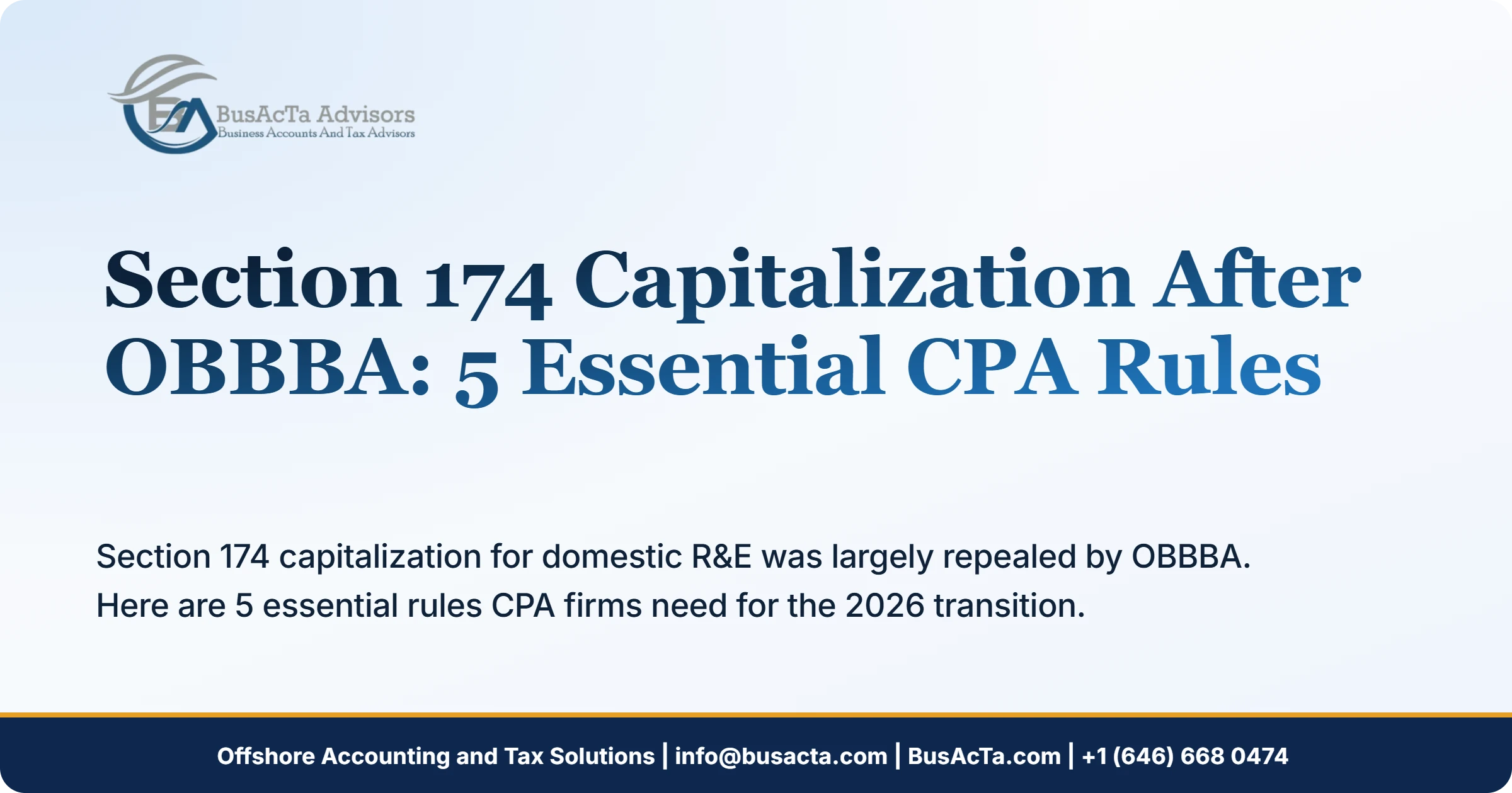 Section 174 Capitalization After OBBBA: 5 Essential CPA Rules