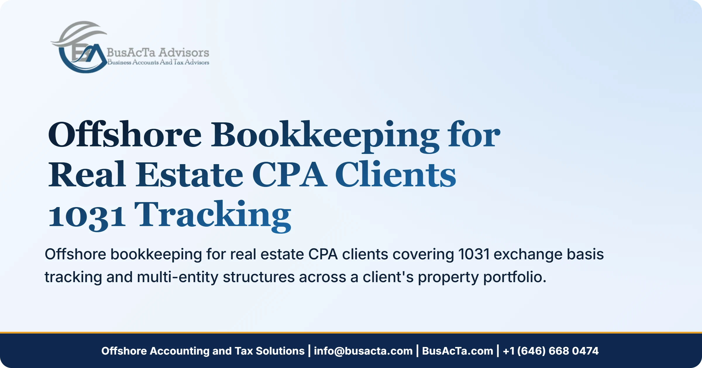 Offshore Bookkeeping for Real Estate CPA Clients: 1031 Tracking