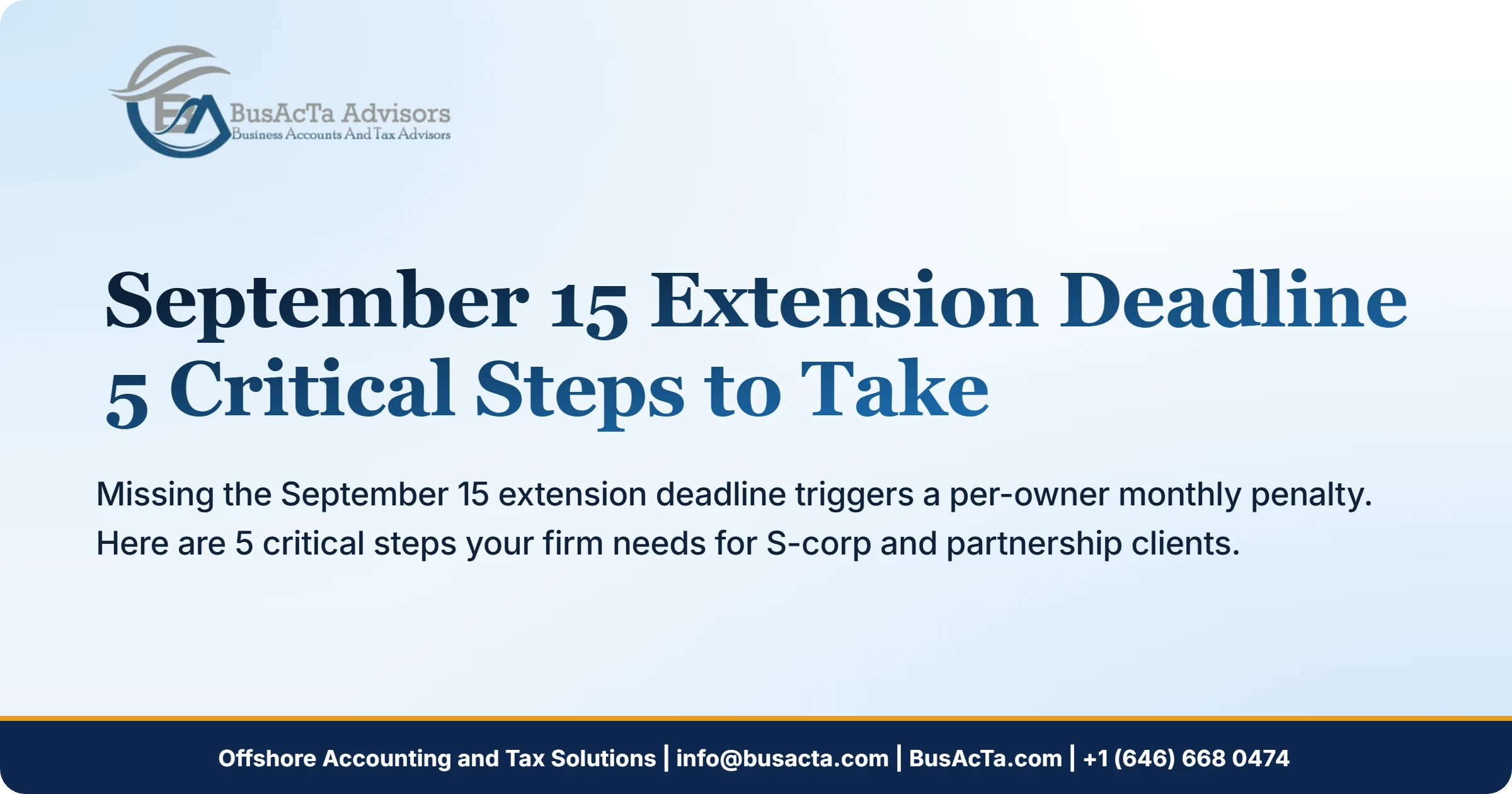 September 15 Extension Deadline: 5 Critical Steps to Take