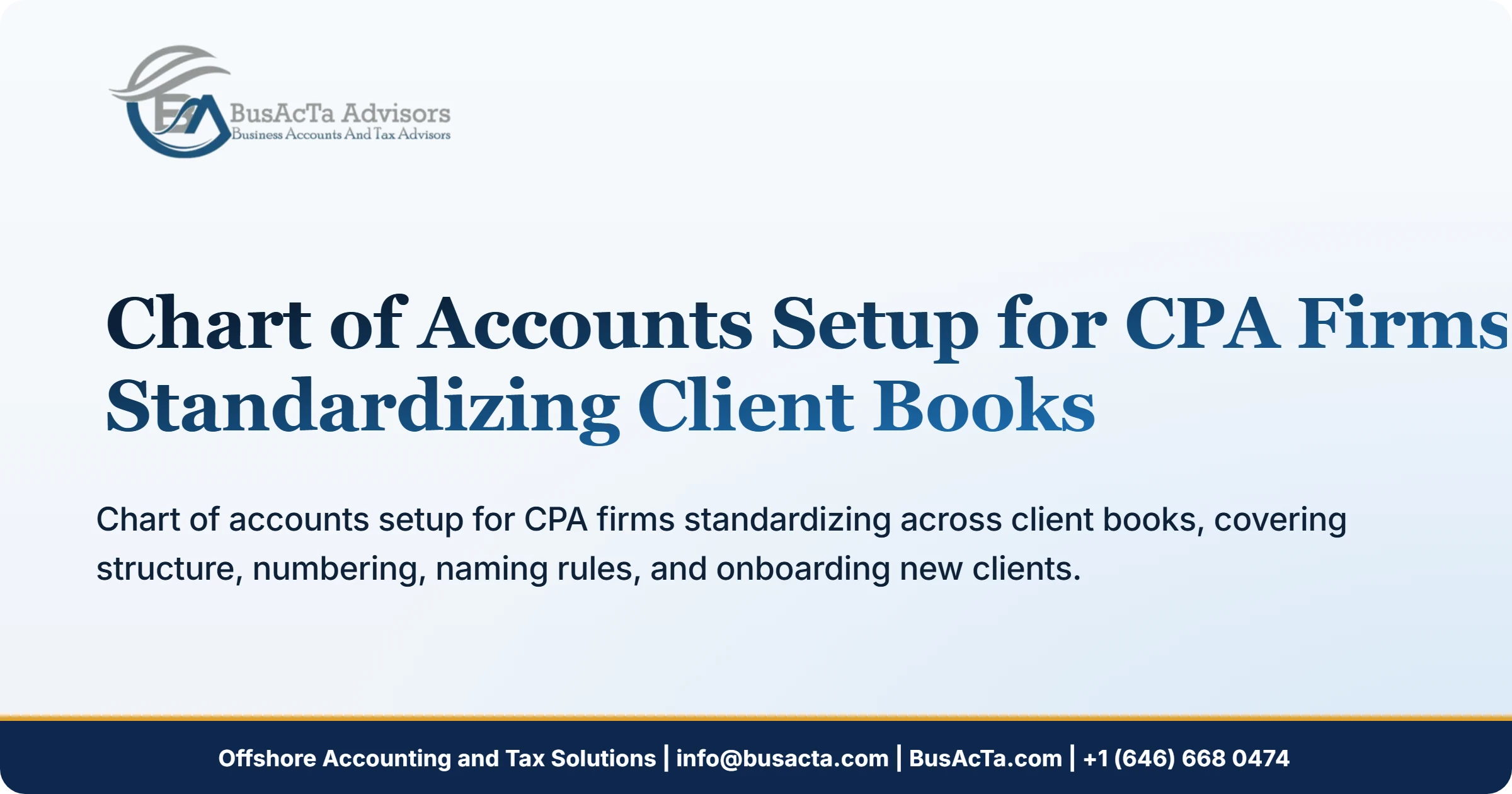 Chart of Accounts Setup for CPA Firms: Standardizing Client Books