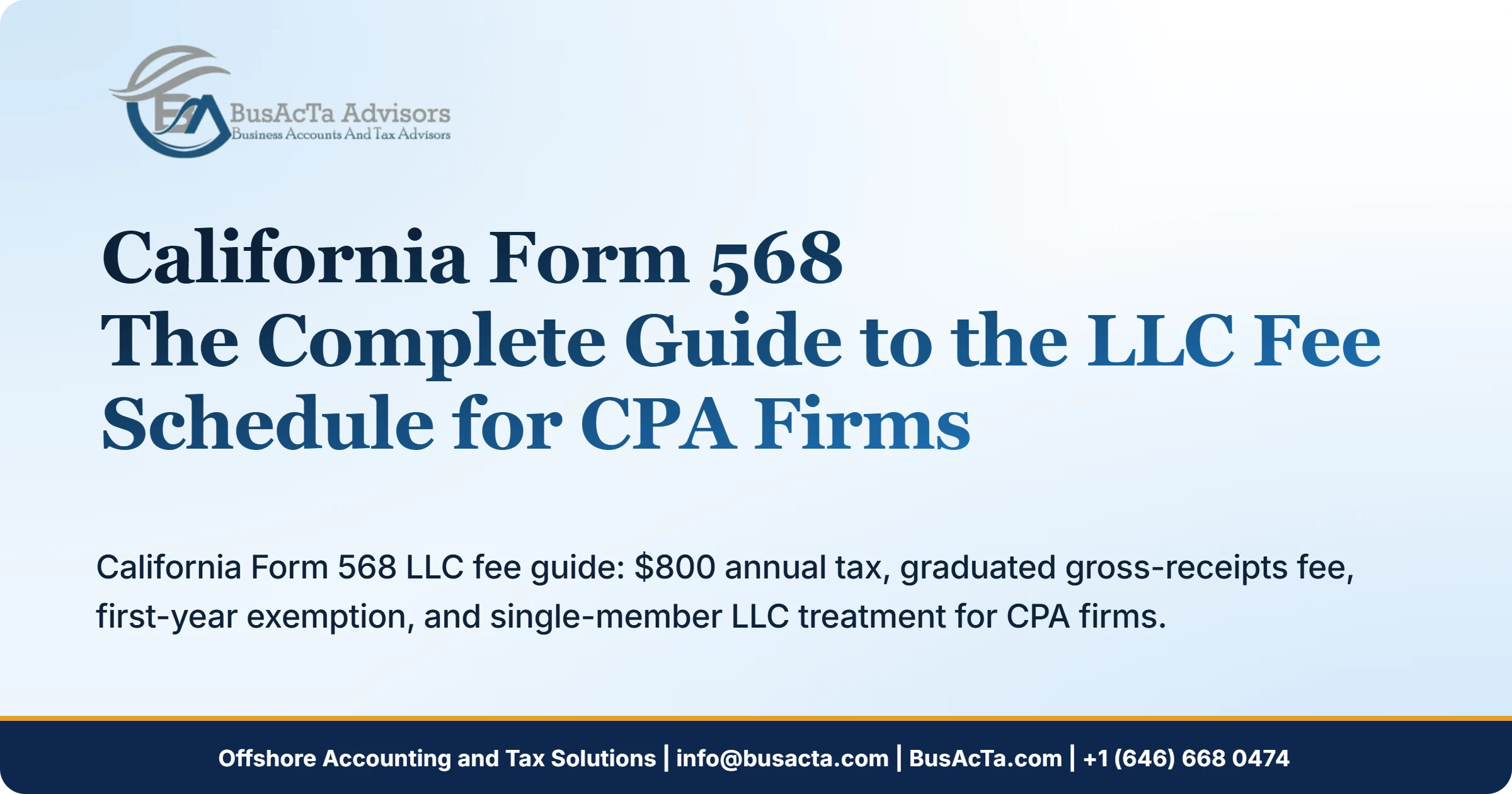 California Form 568: The Complete Guide to the LLC Fee Schedule for CPA Firms