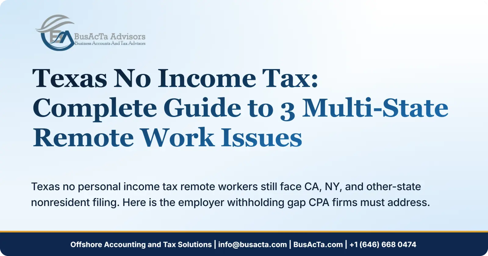 Texas No Income Tax: Complete Guide to 3 Multi-State Remote Work Issues