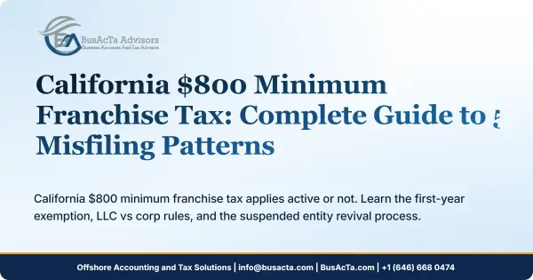 California $800 Minimum Franchise Tax: Complete Guide to 5 Misfiling Patterns
