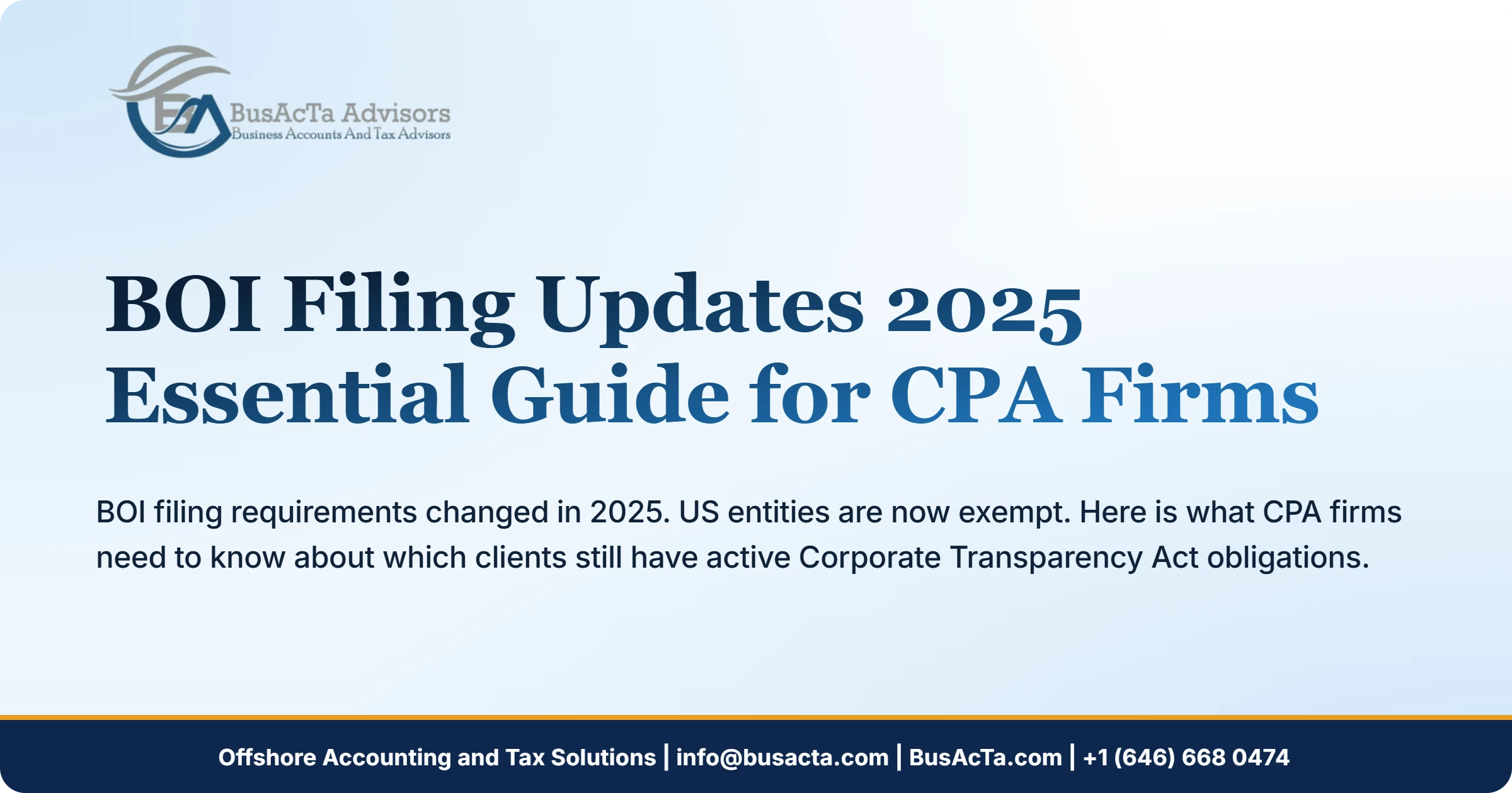 BOI Filing Updates 2025: Essential Guide for CPA Firms