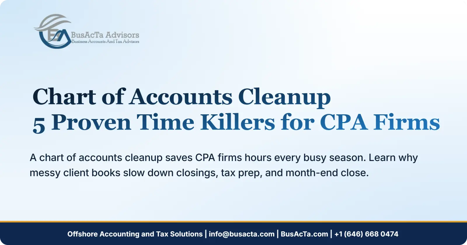 Chart of Accounts Cleanup: 5 Proven Time Killers for CPA Firms