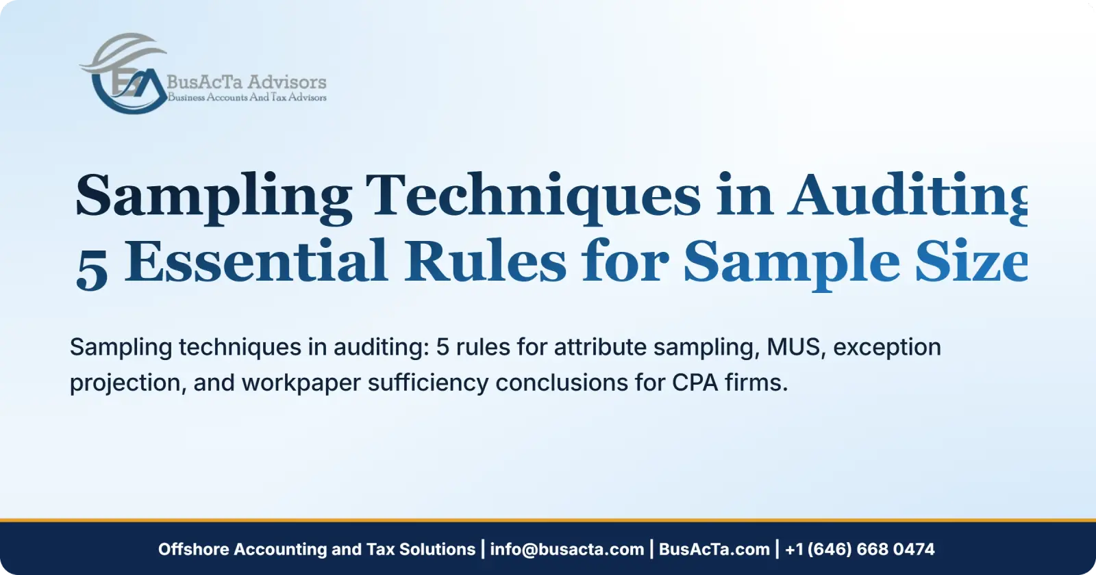 Sampling Techniques in Auditing: 5 Essential Rules for Sample Size