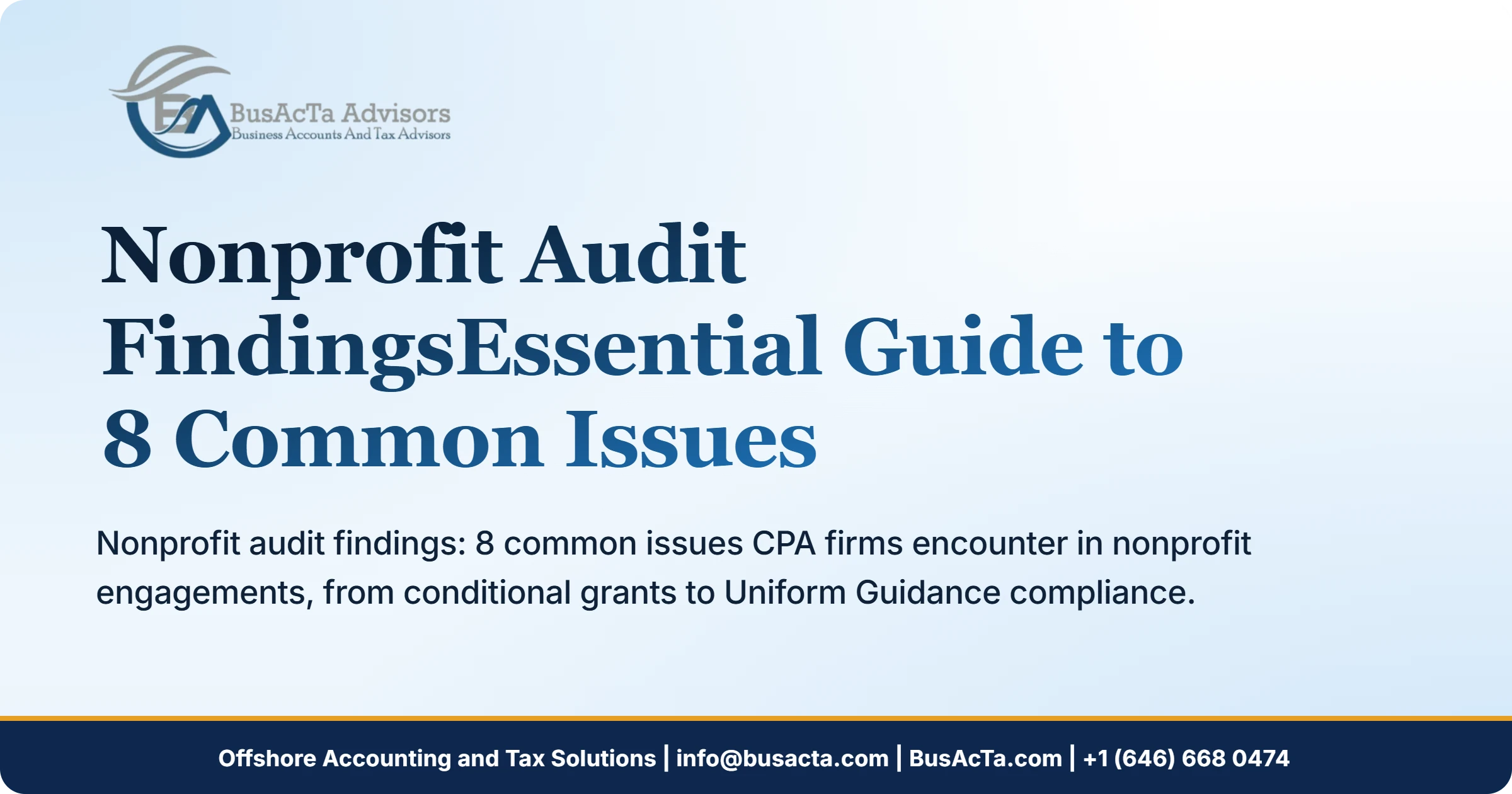 Nonprofit Audit Findings: Essential Guide to 8 Common Issues