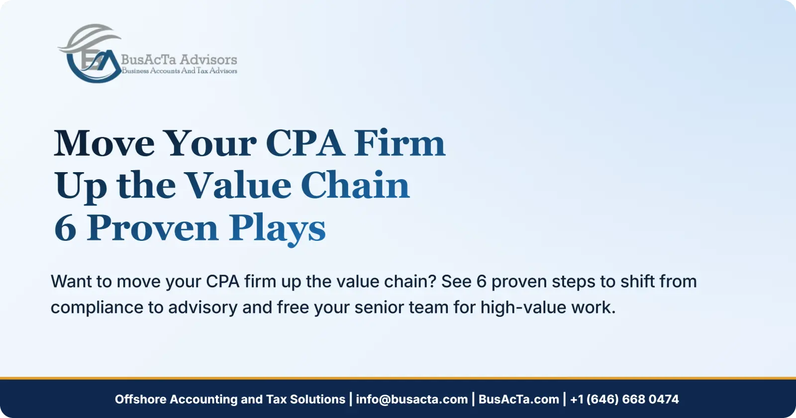 Move Your CPA Firm Up the Value Chain: 6 Proven Plays