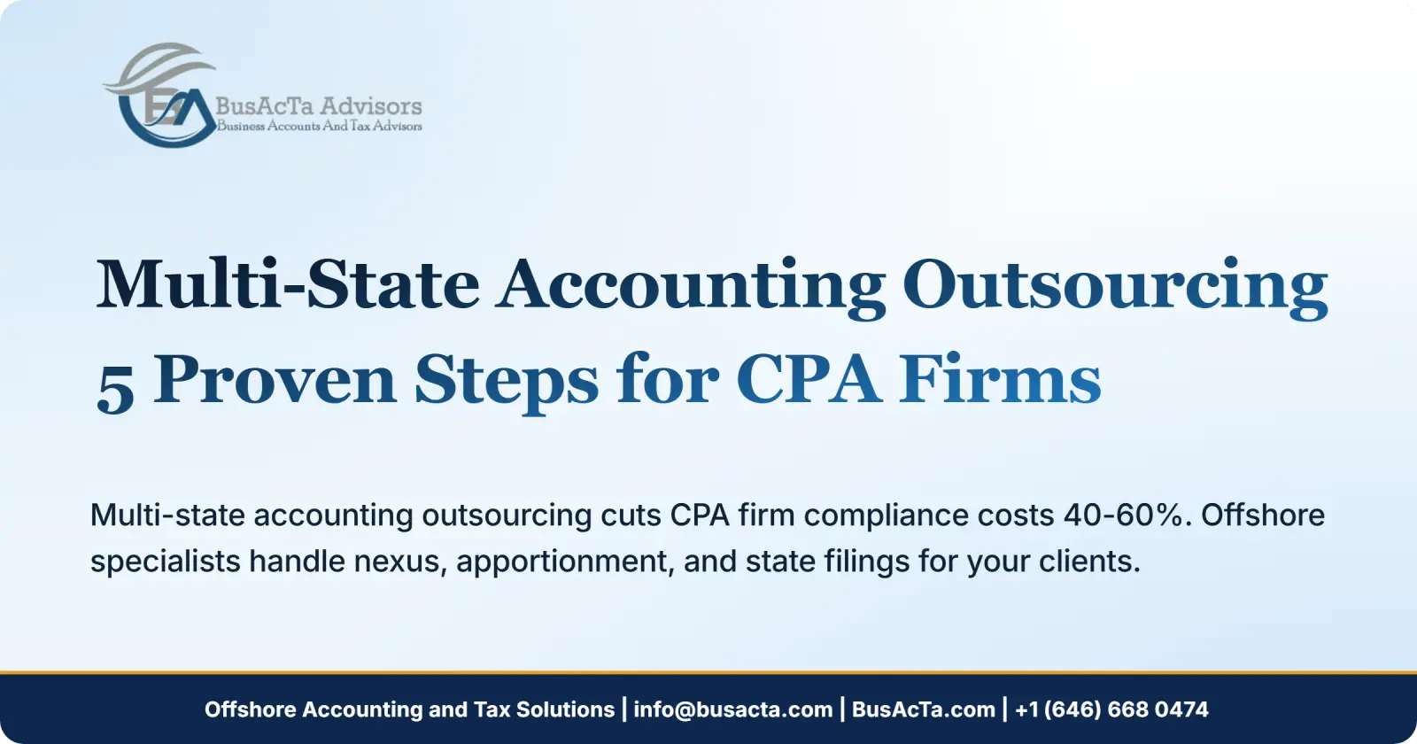 Multi-State Accounting Outsourcing: 5 Proven Steps for CPA Firms