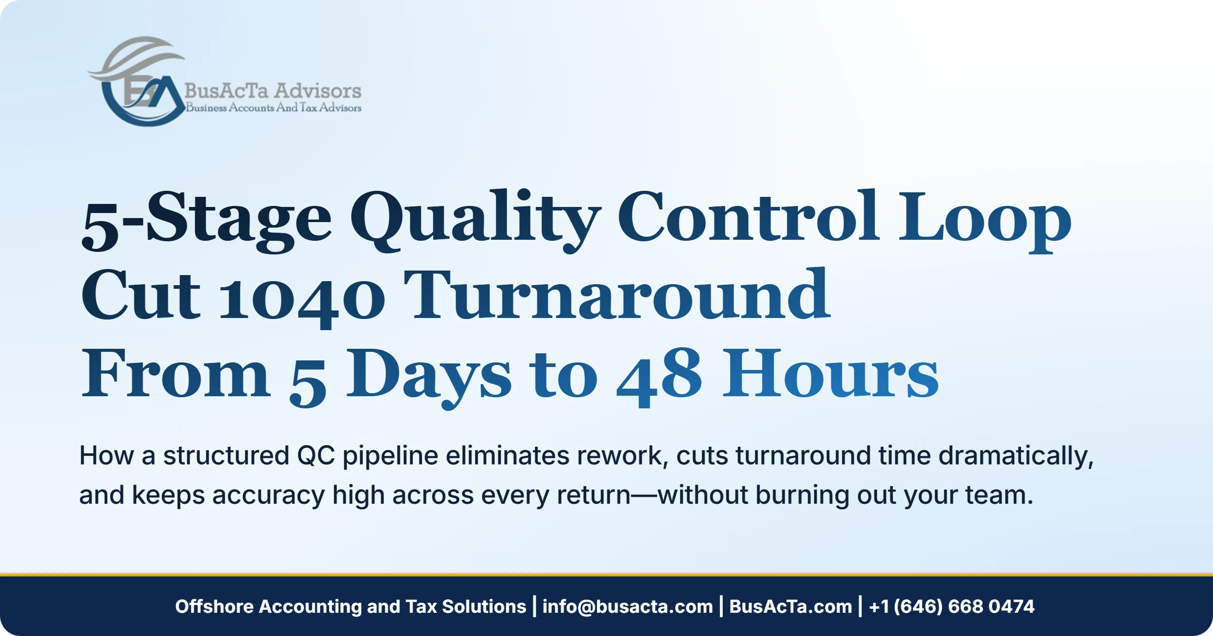 5-Stage Quality Control Loop: Cut 1040 Turnaround From 5 Days to 48 Hours