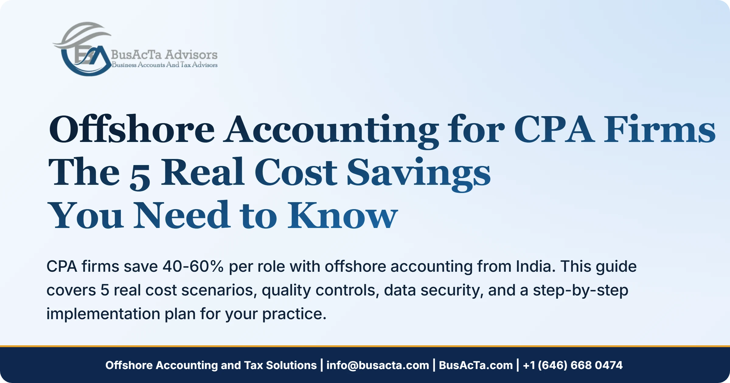 Offshore Accounting for CPA Firms: The 5 Real Cost Savings You Need to Know