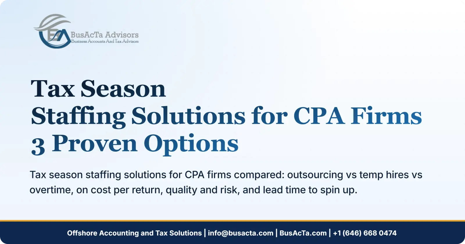 Tax Season Staffing Solutions for CPA Firms: 3 Proven Options