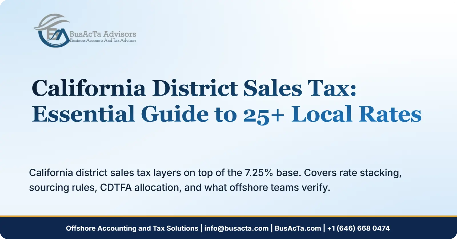 California District Sales Tax: Essential Guide to 25+ Local Rates