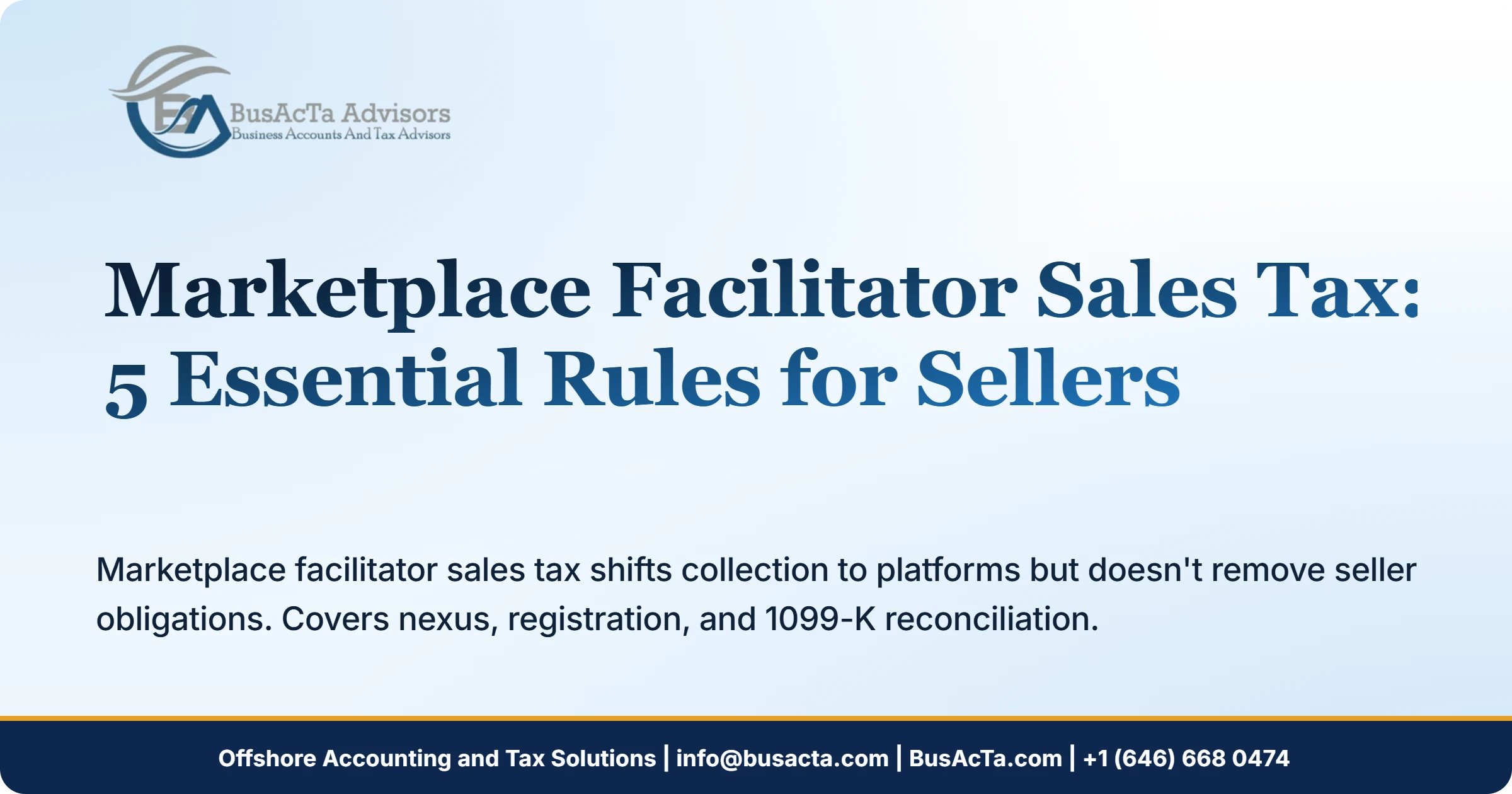 Marketplace Facilitator Sales Tax: 5 Essential Rules for Sellers