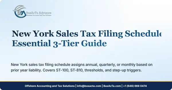 New York Sales Tax Filing Schedule: Essential 3-Tier Guide