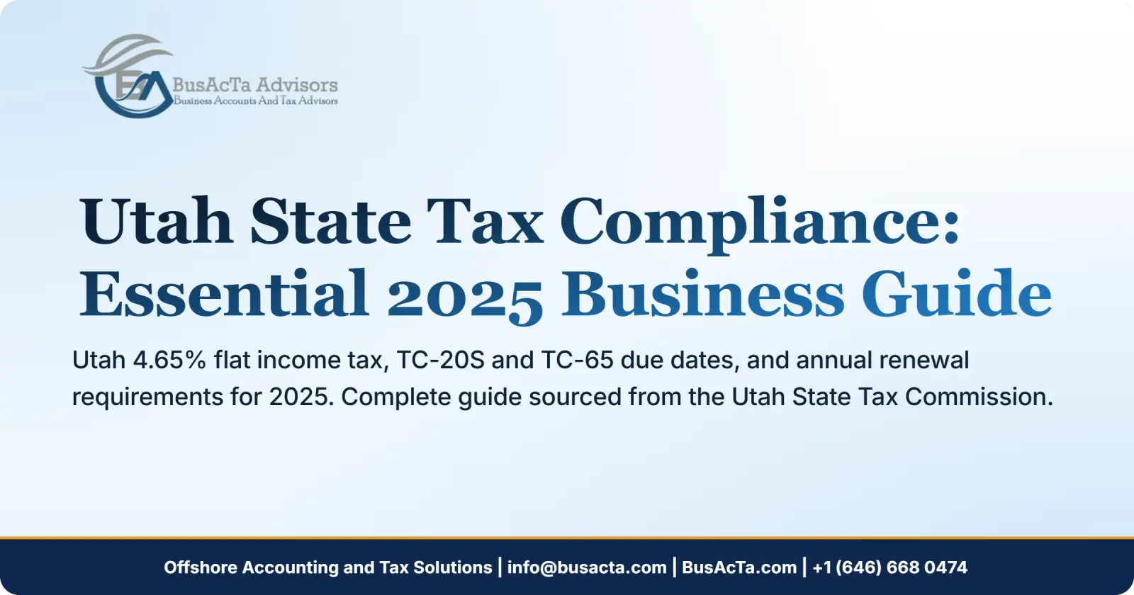 Utah State Tax Compliance: Essential 2025 Business Guide