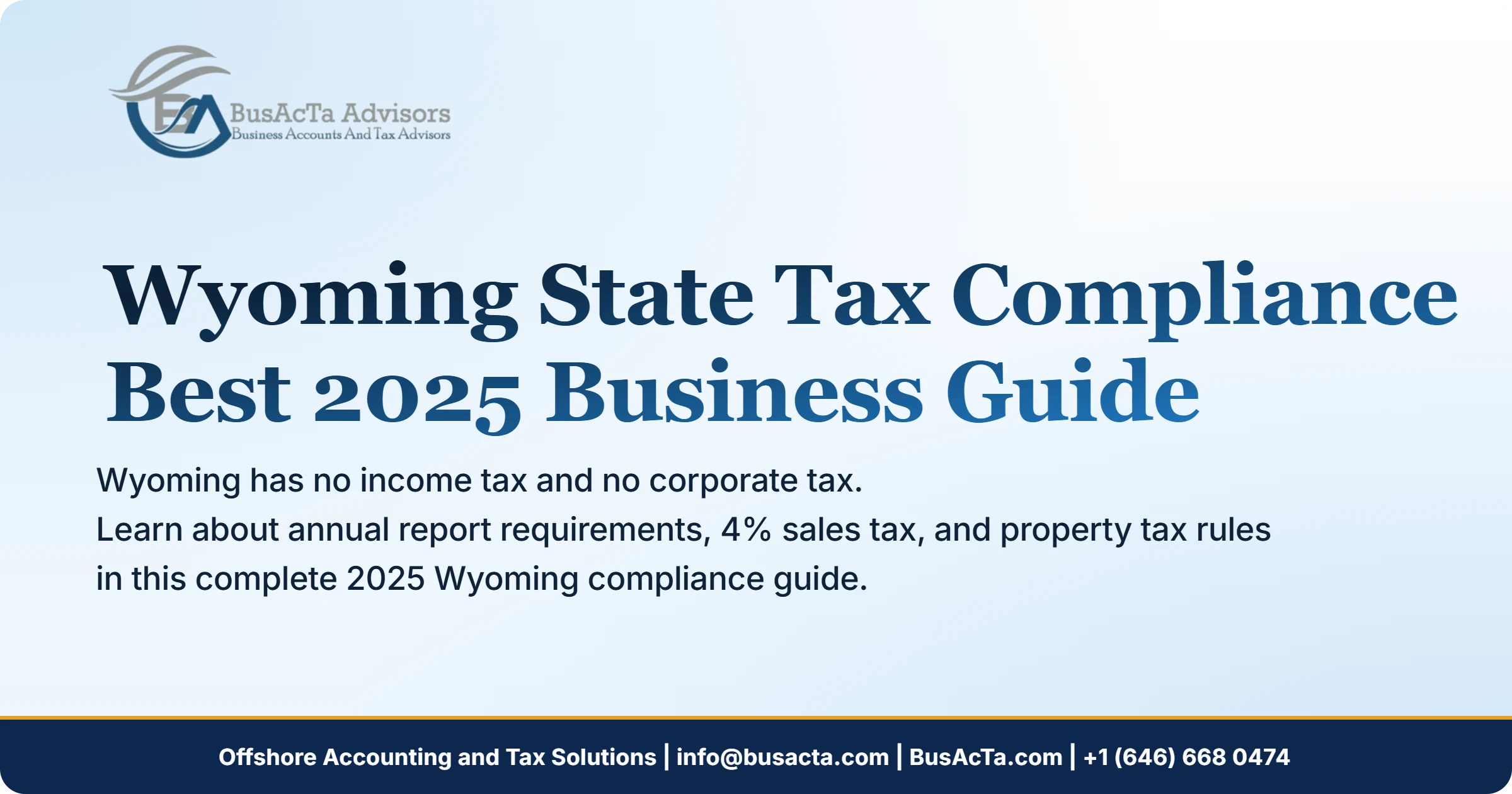 Wyoming State Tax Compliance: Best 2025 Business Guide