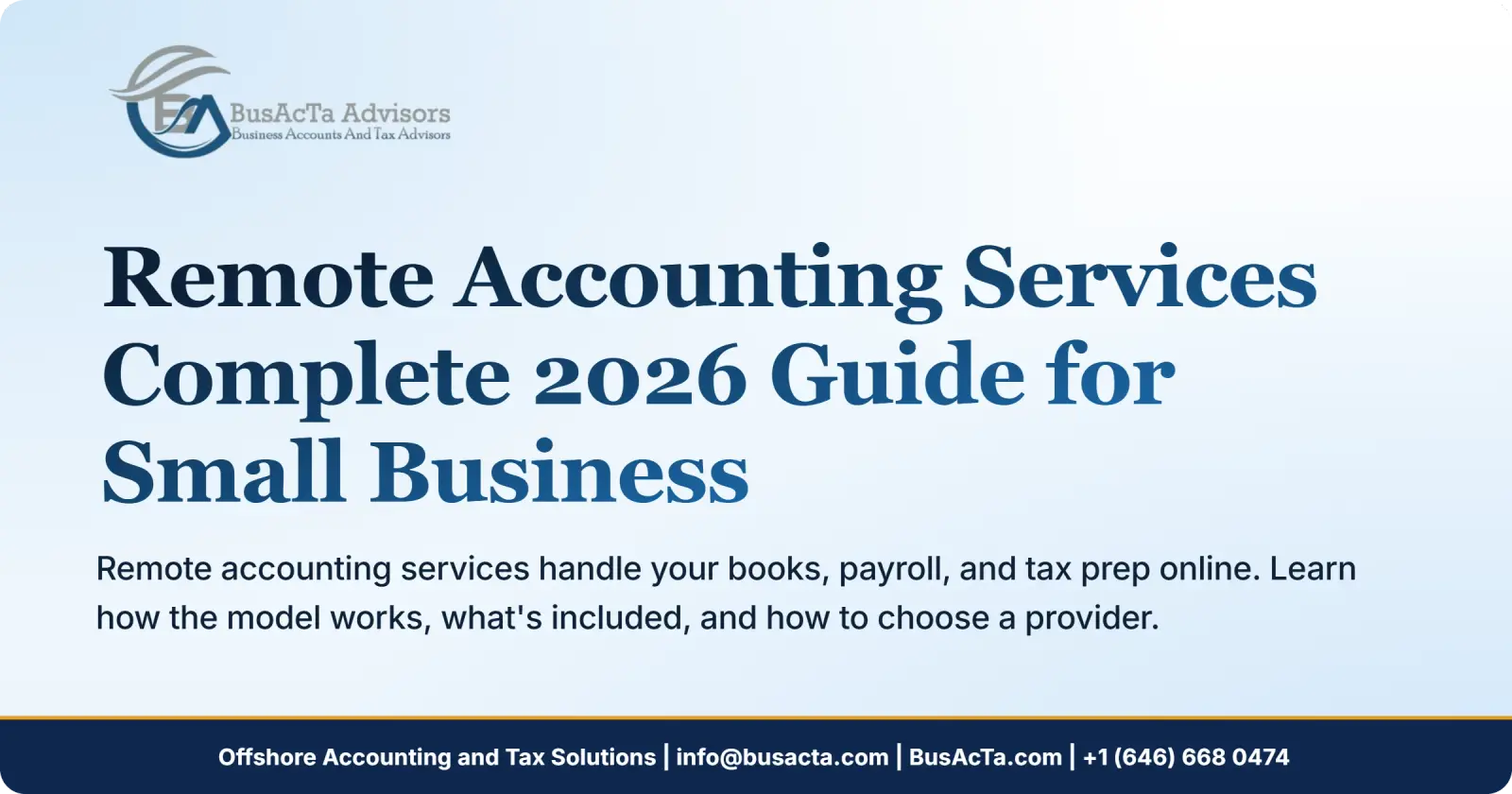 Remote Accounting Services: Complete 2026 Guide for Small Business