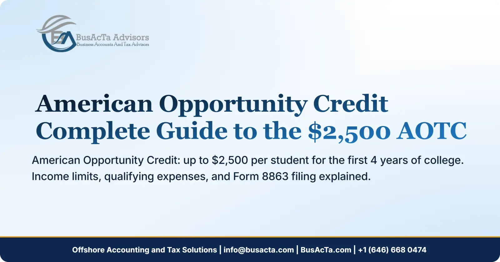American Opportunity Credit: Complete Guide to the $2,500 AOTC