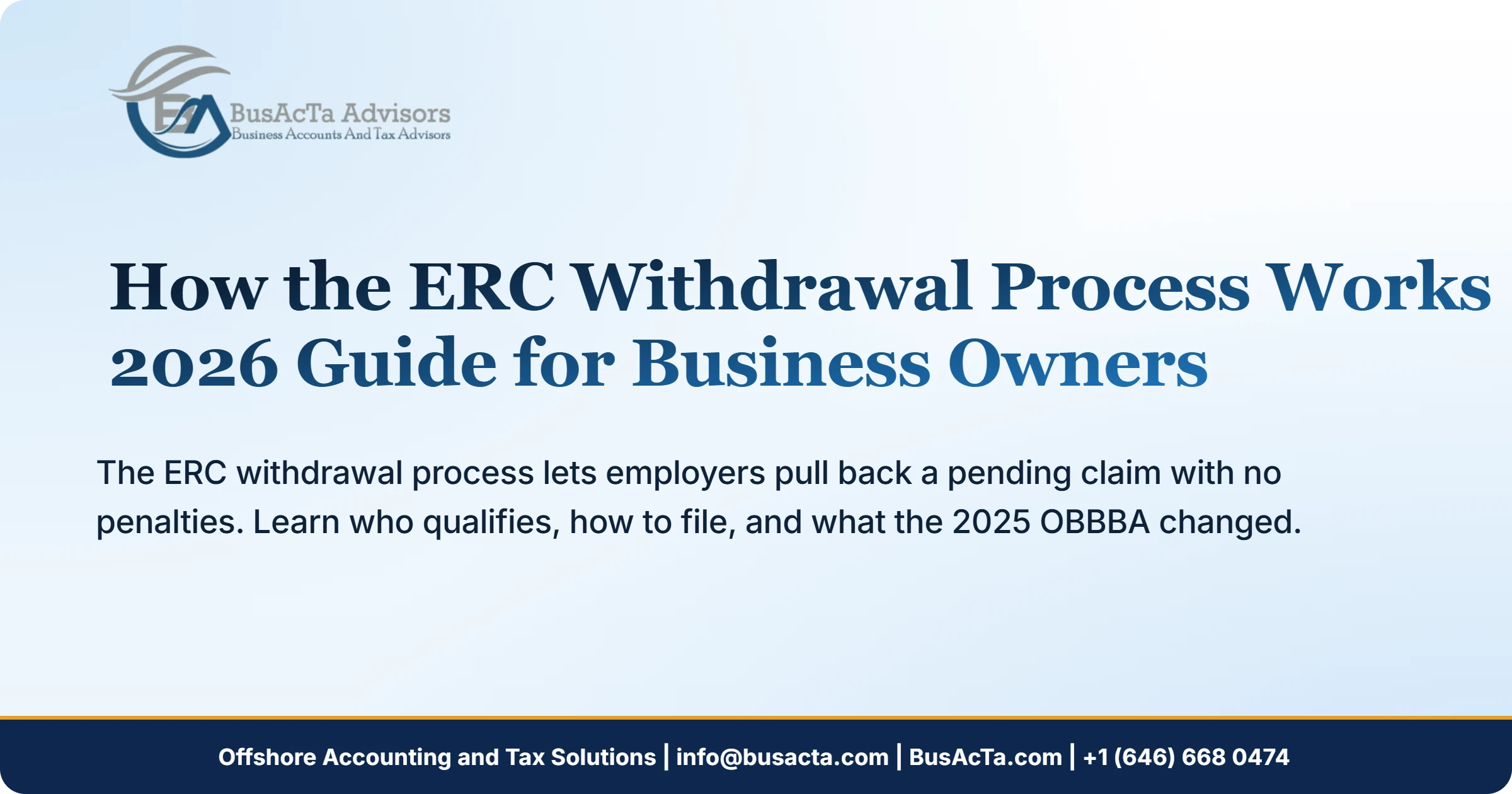How the ERC Withdrawal Process Works: 2026 Guide for Business Owners