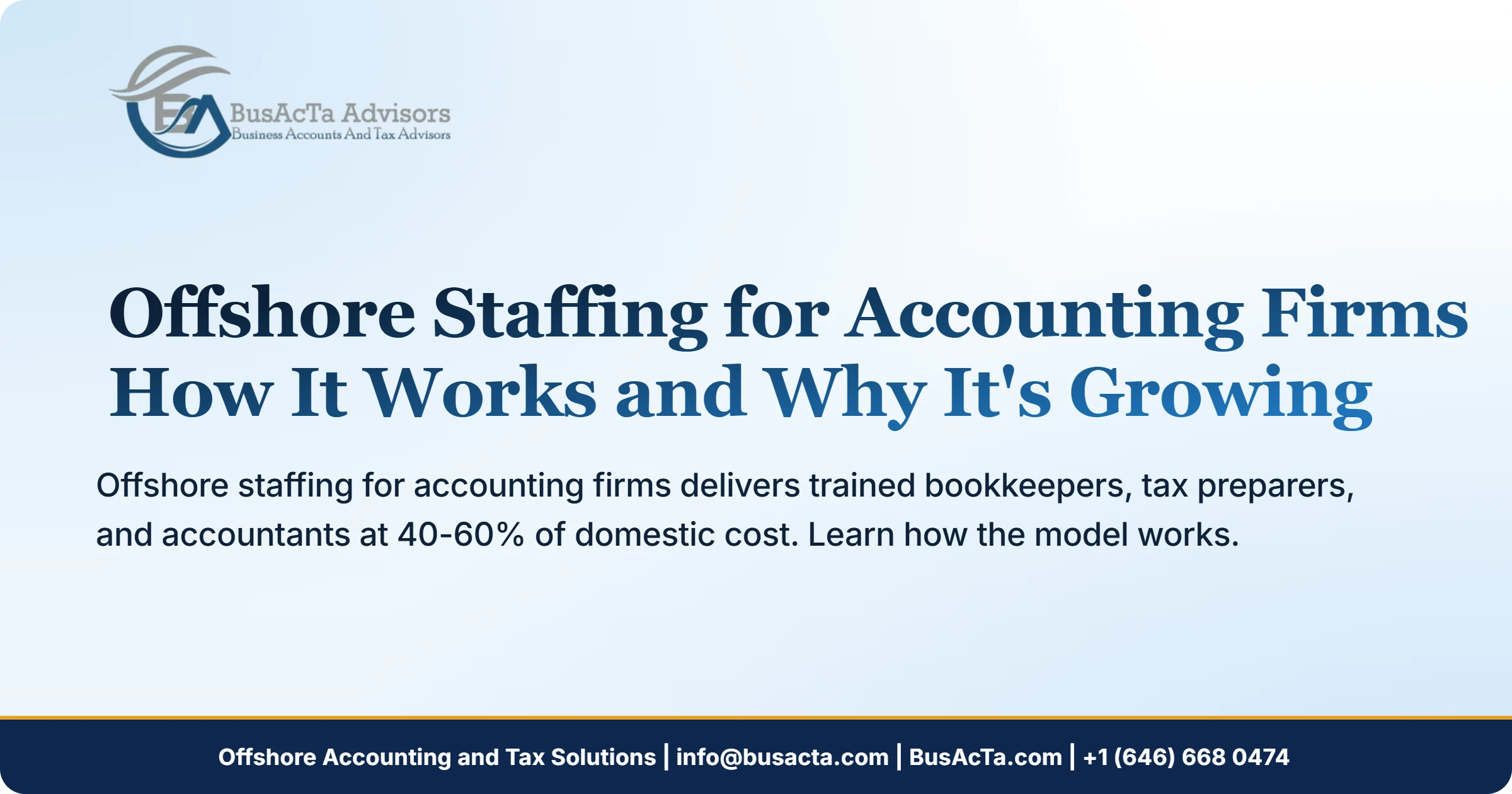 Offshore Staffing for Accounting Firms: How It Works and Why It's Growing