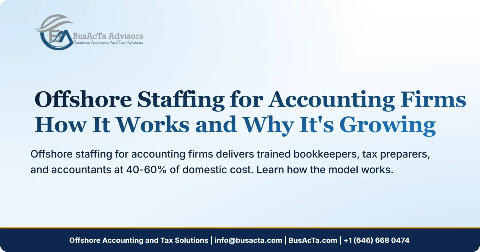 Offshore Staffing for Accounting Firms: How It Works and Why It's Growing