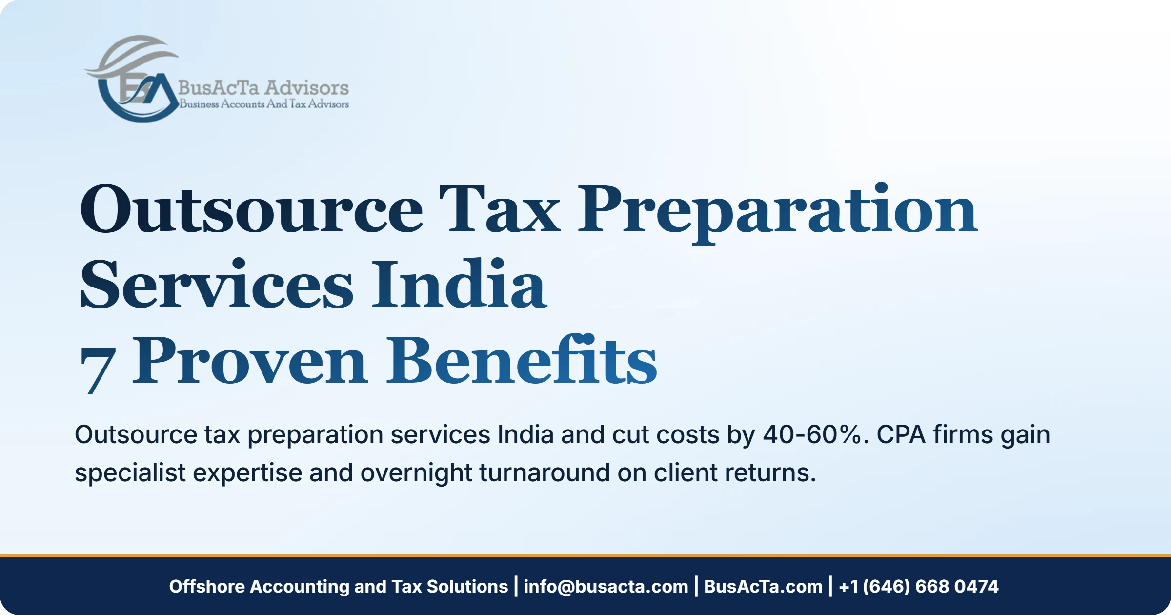 Outsource Tax Preparation Services India: 7 Proven Benefits