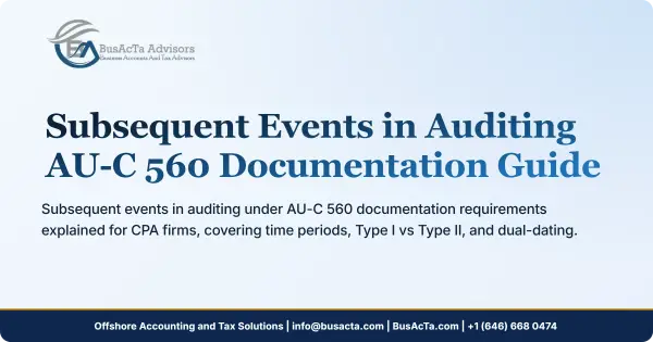 Subsequent Events in Auditing: AU-C 560 Documentation Guide