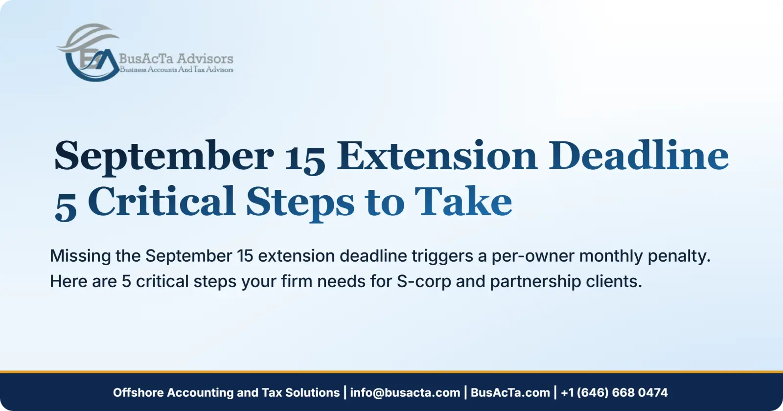 September 15 Extension Deadline: 5 Critical Steps to Take